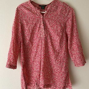 Eddie Bauer M popover blouse